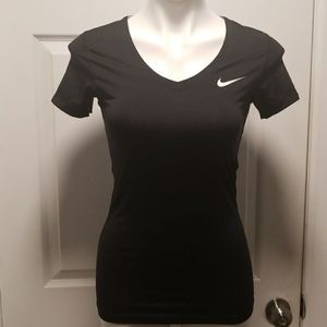Black Nike Pro Dri-Fit v-neck T-shirt